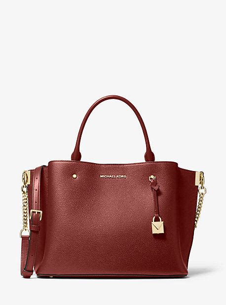 youtube michael michael kors arielle large pebbled leather satchel|Michael Kors .